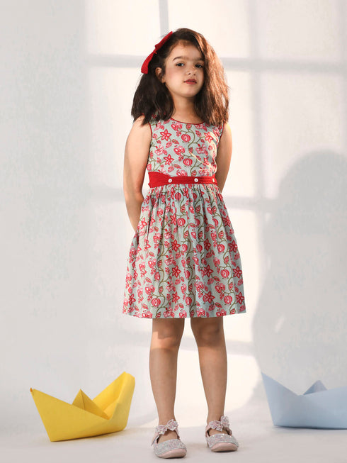 Girl's' Aqua Dress
